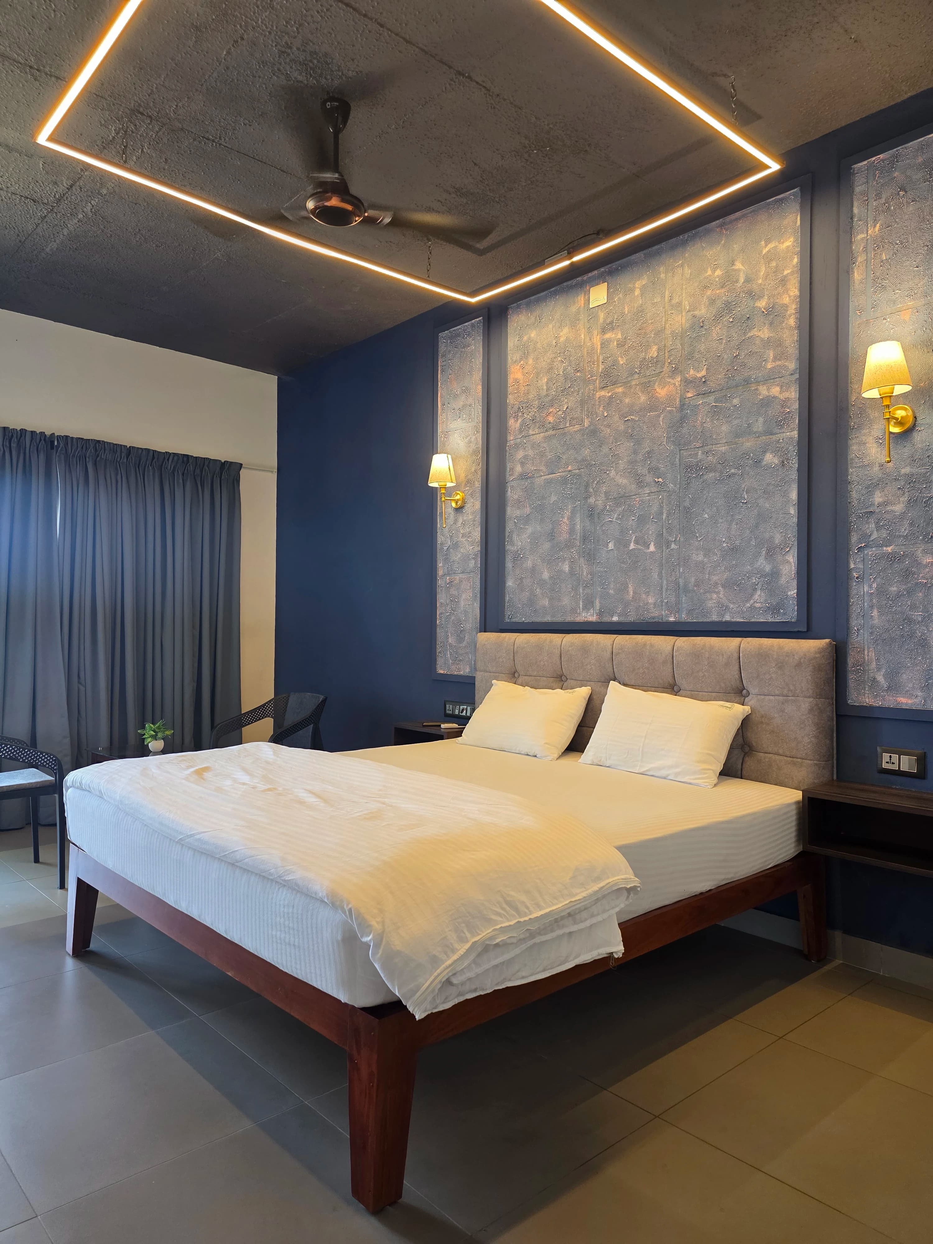 Riverside homestay bedroom with authentic decor