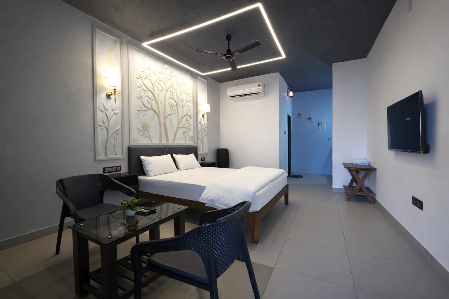 Premium bedroom with natural lighting