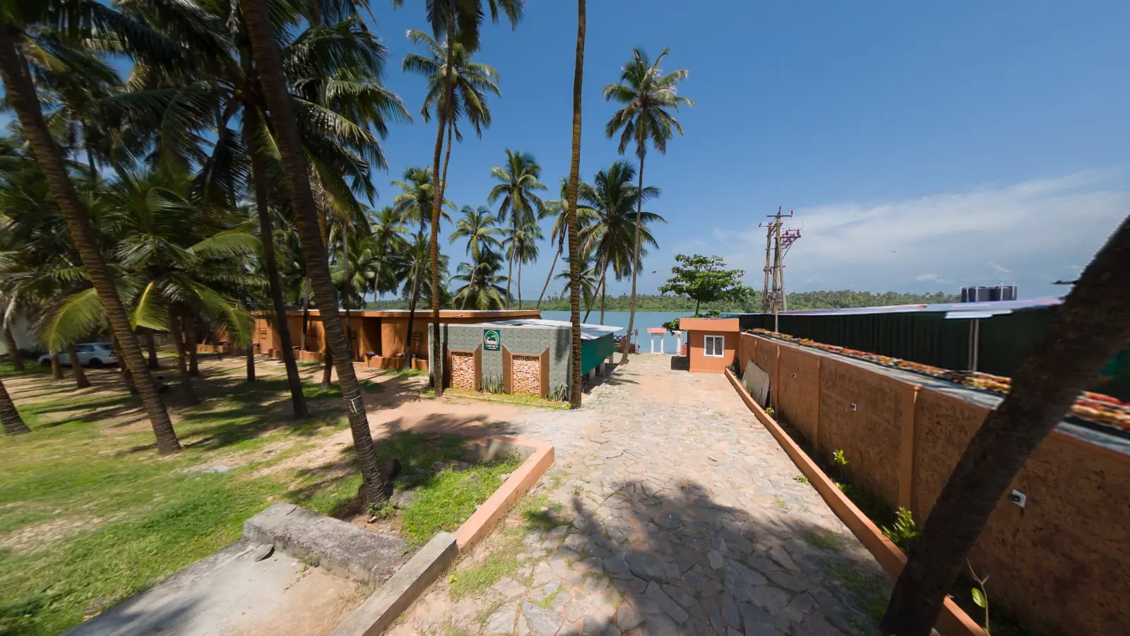 Path from the entrance to the lagoon at TAM-BoSa Beach Retreat, a still from the 360 degree tour